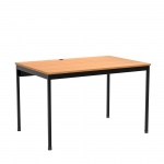 EDV-Tisch, 120x80 cm (B/T), 72 cm hoch, offener Blechkabelkanal, 